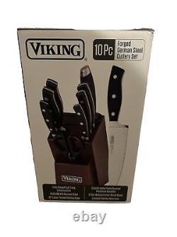 Viking 10-piece Steel True Forged Cutlery Knife Set with Block