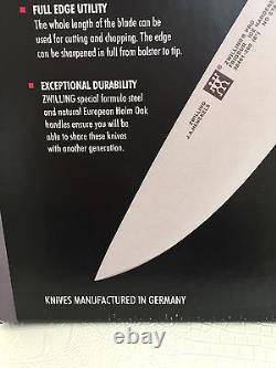 ZWILLING HENCKELS GERMANY 14 pc PRO HOLM OAK WOOD KITCHEN KNIFE BLOCK SET NEW