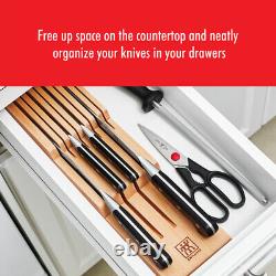 ZWILLING Pro 7-pc Knife Block Set with In-Drawer Knife Tray