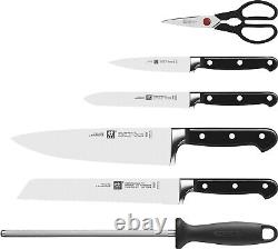 ZWILLING Professional S 7-pc Knife Set Block Chefs Serrated Bread Paring Scissor