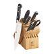 Zwilling Professional S Knife Set With Block, Chef's Knife, Serrated Utility