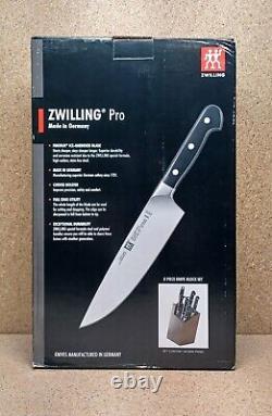 Zwilling PRO J. A. Henckels 8-pc Block Set High Carbon Stainless Steel NIB