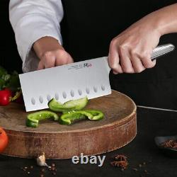 7 pièces TURWHO Couteau de chef Ensemble de couteaux de cuisine en acier inoxydable allemand + bloc couteaux