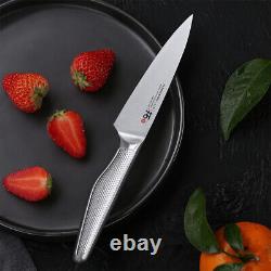 Bloc de couteaux de chef Kiritsuke en acier inoxydable allemand TURWHO Kitchen 10x
