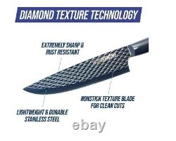 Coutellerie en acier inoxydable Blue Diamond, ensemble de bloc couteau de 14 pièces, compatible avec le lave-vaisselle
