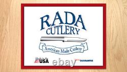 Ensemble de 7 couteaux de cuisine Rada Oak Block G258 fabriqués aux États-Unis, droitier/gaucher, pour éplucher, tomates+