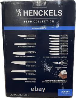 Ensemble de bloc couteau de 16 pièces Henckels International Forged Accent en brun (9510-016)