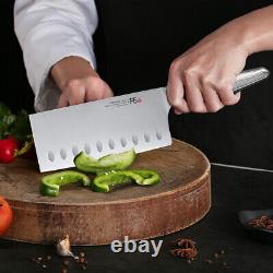 Ensemble de bloc couteau de cuisine 9x TURWHO en acier allemand avec couteau Santoku et affûteur