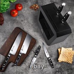 Ensemble de bloc-couteaux TUO de 7 pièces avec bloc en bois, couteaux de cuisine de chef