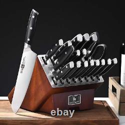 Ensemble de bloc couteaux de 19 pièces en acier au carbone de haute qualité Klaus Meyer Stahl