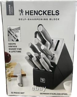 Ensemble de bloc de couteaux auto-affûtants Henckels Diamond 13 pièces