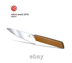 Ensemble de bloc de couteaux de cuisine Victorinox Swiss Modern en acier inoxydable et noyer 6 pièces