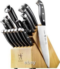 Ensemble de couteaux HENCKELS de qualité premium de 15 pièces avec bloc, tranchants comme des rasoirs