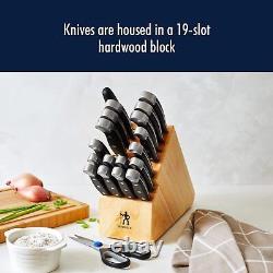 Ensemble de couteaux HENCKELS de qualité premium de 15 pièces avec bloc, ultra-tranchants