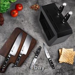 Ensemble de couteaux TUO 7 pièces avec bloc en bois, couteau de cuisine chef