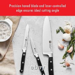 Ensemble de couteaux ZWILLING Professional S avec bloc, couteau de chef, couteau utilitaire dentelé