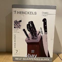 Ensemble de couteaux de cuisine Henckels Classic forgé de 7 pièces avec affûteur intégré