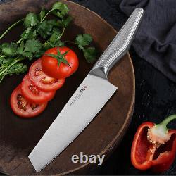 Ensemble de couteaux de cuisine TURWHO 6x Paring Bread Chef en acier inoxydable allemand avec bloc de couteaux