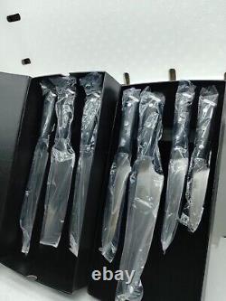 Ensemble de couteaux de cuisine, ensemble de 8 couteaux avec bloc, acier inoxydable allemand à haute teneur en carbone