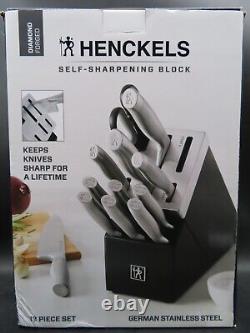 Ensemble de couteaux forgés Henckels en diamant de 13 pièces avec bloc d'affûtage automatique (1027358)