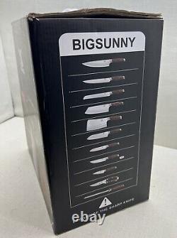 Ensemble de couteaux professionnels Premium Bigsunny 16 pièces avec bloc de cuisine