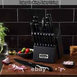 Ensembles de couteaux de cuisine McCook avec bloc de couteaux - Ensemble de bloc de couteaux de coutellerie
