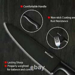 Ensembles de couteaux de cuisine McCook avec bloc de couteaux - Ensemble de bloc de couteaux de coutellerie