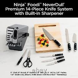 Ninja K32014 Foodi NeverDull Premium Knife System Ensemble de bloc de couteaux 14 pièces en noir