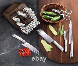 Série de couteaux en acier forgé allemand Cangshan S1 1026047, ensemble de bloc de couteaux de 23 pièces